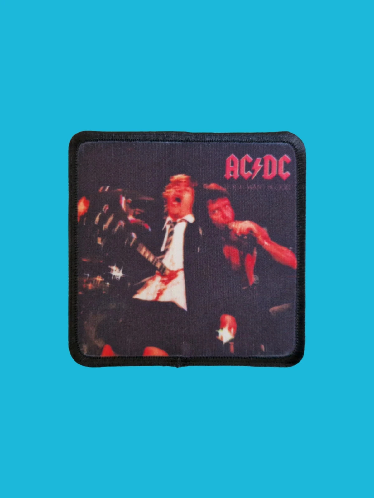 Patch AC/DC - Rocker - Imprimé - Carré de 7,5 x 7,5 centimètres